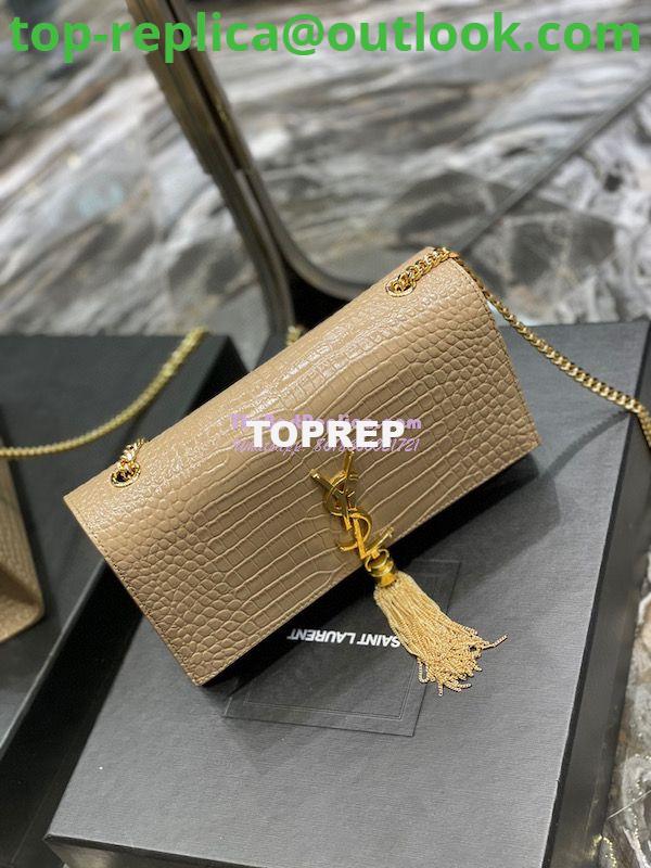 Replica YSL Classic Medium Kate Monogram Saint Laurent Tassel Satchel In Beige Crocodile Embossed Shiny Leather 354119 4 Replica YSL Classic Medium Kate Monogram Saint Laurent Tassel Satchel In Beige Crocodile Embossed Shiny Leather 354119 4