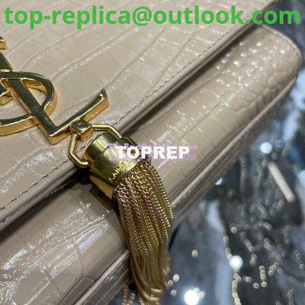 Replica YSL Classic Medium Kate Monogram Saint Laurent Tassel Satchel In Beige Crocodile Embossed Shiny Leather 354119 10 Replica YSL Classic Medium Kate Monogram Saint Laurent Tassel Satchel In Beige Crocodile Embossed Shiny Leather 354119 10