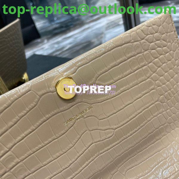 Replica YSL Classic Medium Kate Monogram Saint Laurent Tassel Satchel In Beige Crocodile Embossed Shiny Leather 354119 11 Replica YSL Classic Medium Kate Monogram Saint Laurent Tassel Satchel In Beige Crocodile Embossed Shiny Leather 354119 11