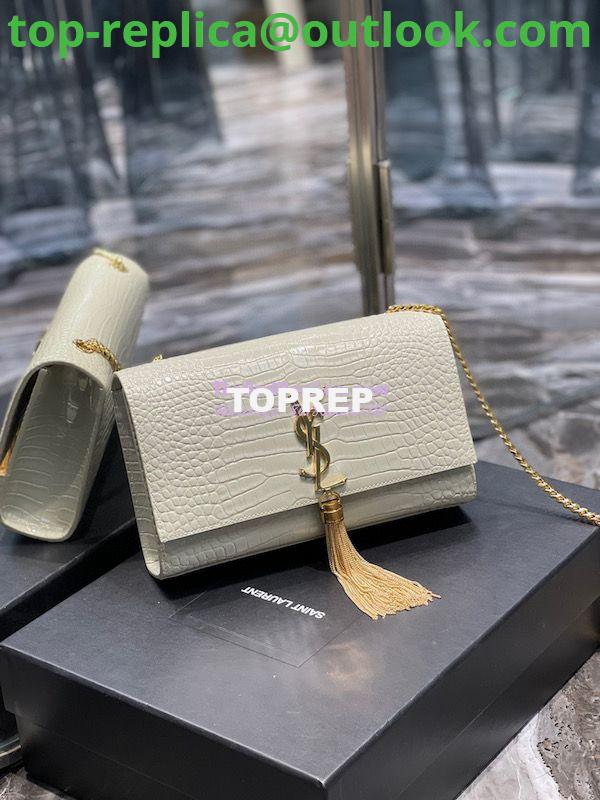 Replica YSL Classic Medium Kate Monogram Saint Laurent Tassel Satchel In Blanc Crocodile Embossed Shiny Leather 354119 2 Replica YSL Classic Medium Kate Monogram Saint Laurent Tassel Satchel In Blanc Crocodile Embossed Shiny Leather 354119 2
