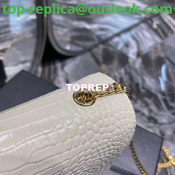 Replica YSL Classic Medium Kate Monogram Saint Laurent Tassel Satchel In Blanc Crocodile Embossed Shiny Leather 354119 10 Replica YSL Classic Medium Kate Monogram Saint Laurent Tassel Satchel In Blanc Crocodile Embossed Shiny Leather 354119 10