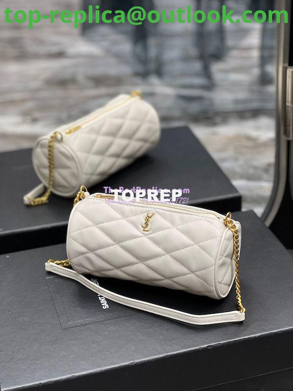 Replica YSL Saint Laurent Sade Mini Tube Bag In Quilted Lambskin 699703 White 3 Replica YSL Saint Laurent Sade Mini Tube Bag In Quilted Lambskin 699703 White 3