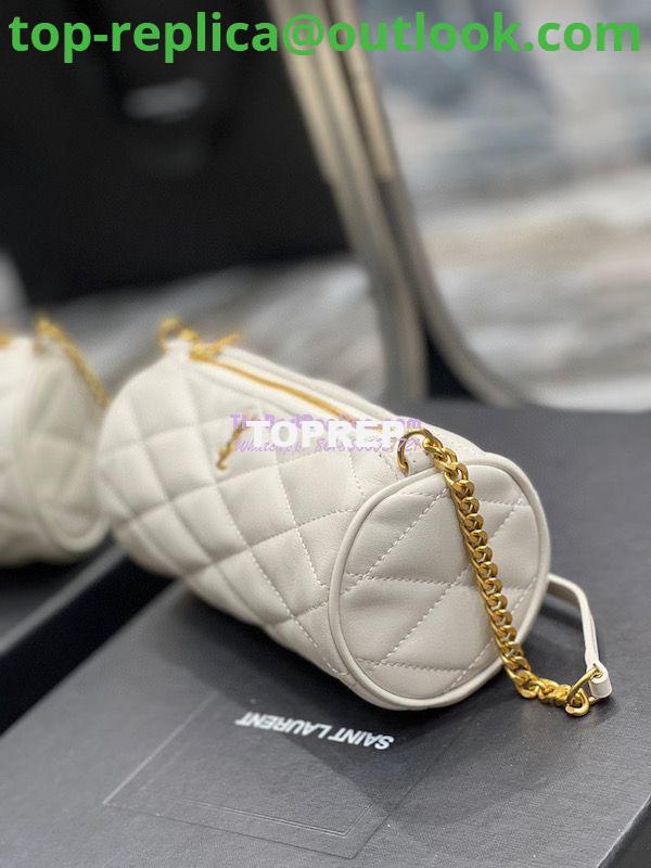 Replica YSL Saint Laurent Sade Mini Tube Bag In Quilted Lambskin 699703 White 5 Replica YSL Saint Laurent Sade Mini Tube Bag In Quilted Lambskin 699703 White 5