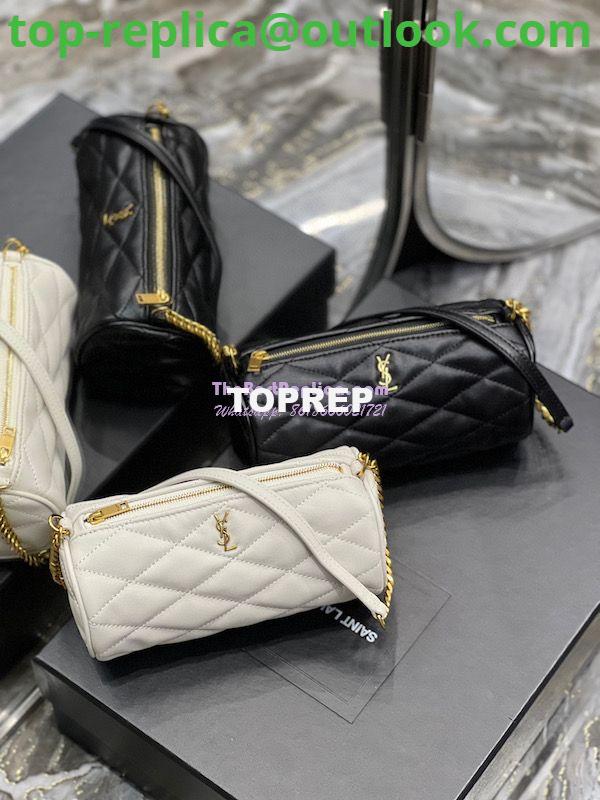 Replica YSL Saint Laurent Sade Mini Tube Bag In Quilted Lambskin 699703 Black Replica YSL Saint Laurent Sade Mini Tube Bag In Quilted Lambskin 699703 Black