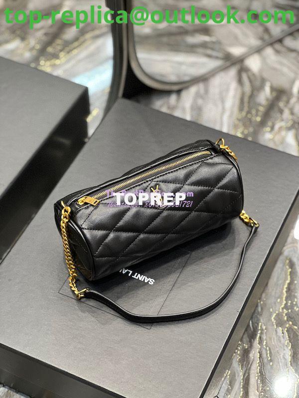 Replica YSL Saint Laurent Sade Mini Tube Bag In Quilted Lambskin 699703 Black 2 Replica YSL Saint Laurent Sade Mini Tube Bag In Quilted Lambskin 699703 Black 2