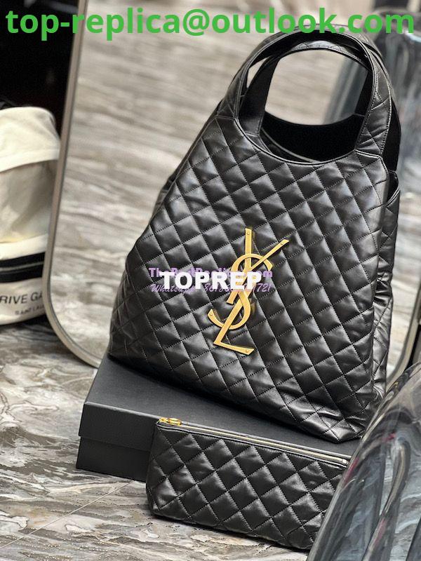 Replica YSL Saint Laurent ICARE Maxi Shopping Bag In Quilted Lambskin 698651 Black 3 Replica YSL Saint Laurent ICARE Maxi Shopping Bag In Quilted Lambskin 698651 Black 3
