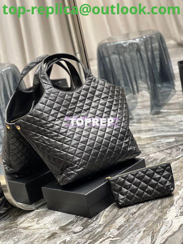 Replica YSL Saint Laurent ICARE Maxi Shopping Bag In Quilted Lambskin 698651 Black 12 Replica YSL Saint Laurent ICARE Maxi Shopping Bag In Quilted Lambskin 698651 Black 12