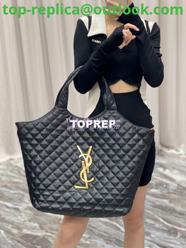 Replica YSL Saint Laurent ICARE Maxi Shopping Bag In Quilted Lambskin 698651 Black 14 Replica YSL Saint Laurent ICARE Maxi Shopping Bag In Quilted Lambskin 698651 Black 14