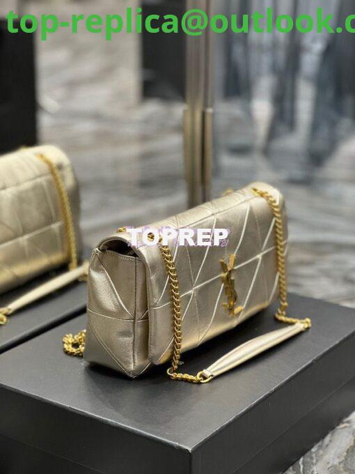 Replica YSL Saint Laurent Jamie Medium Chain Bag "Carré Rive Gauche" In Lambskin 515821 Metallic Gold 5