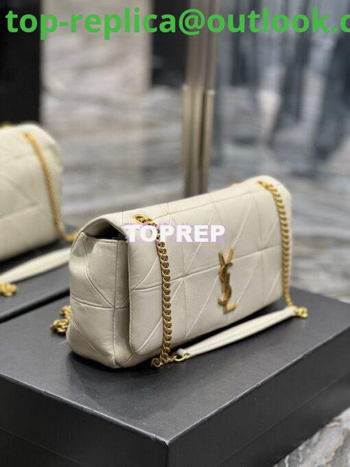 Replica YSL Saint Laurent Jamie Medium Chain Bag "Carré Rive Gauche" In Lambskin 515821 Blanc 3