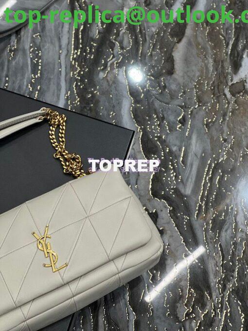 Replica YSL Saint Laurent Jamie Medium Chain Bag "Carré Rive Gauche" In Lambskin 515821 Blanc 4