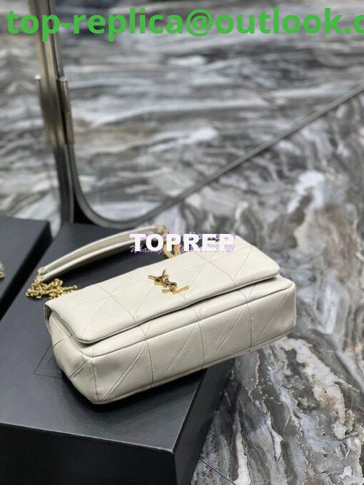 Replica YSL Saint Laurent Jamie Medium Chain Bag "Carré Rive Gauche" In Lambskin 515821 Blanc 8