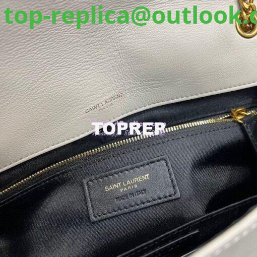 Replica YSL Saint Laurent Jamie Medium Chain Bag "Carré Rive Gauche" In Lambskin 515821 Blanc 9