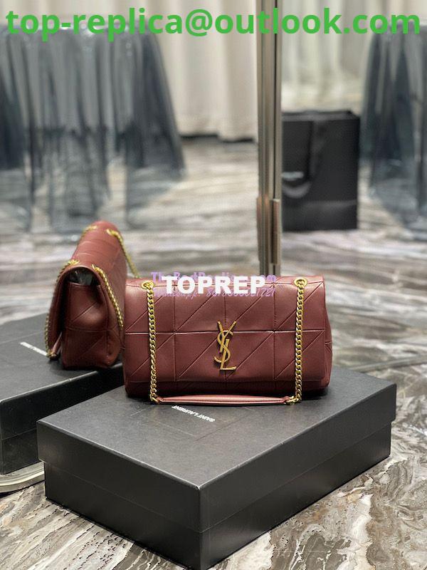 Replica YSL Saint Laurent Jamie Medium Chain Bag "Carré Rive Gauche" In Lambskin 515821 Wine 2 Replica YSL Saint Laurent Jamie Medium Chain Bag "Carré Rive Gauche" In Lambskin 515821 Wine 2