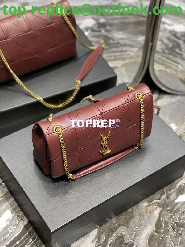 Replica YSL Saint Laurent Jamie Medium Chain Bag "Carré Rive Gauche" In Lambskin 515821 Wine 4 Replica YSL Saint Laurent Jamie Medium Chain Bag "Carré Rive Gauche" In Lambskin 515821 Wine 4