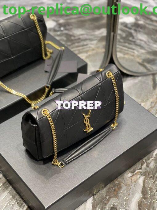 Replica YSL Saint Laurent Jamie Medium Chain Bag "Carré Rive Gauche" In Lambskin 515821 Black 4