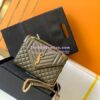 Replica YSL Saint Laurent Medium Envelope Bag In Mix Matelassé Grain De Poudre Embossed Leather 487206 Fog 11