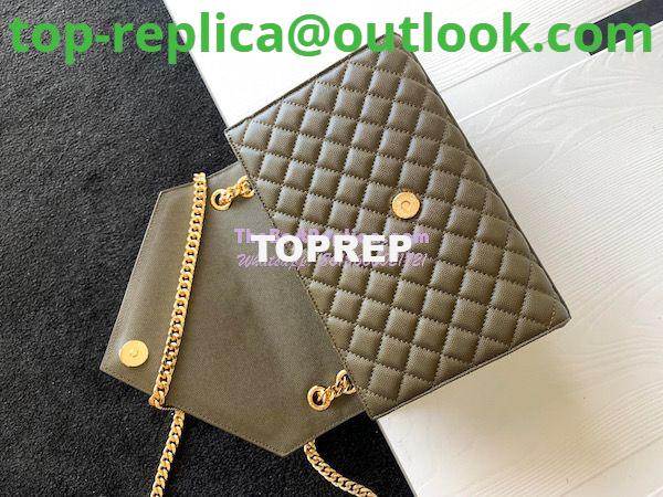 Replica YSL Saint Laurent Medium Envelope Bag In Mix Matelassé Grain De Poudre Embossed Leather 487206 Khaki 7 Replica YSL Saint Laurent Medium Envelope Bag In Mix Matelassé Grain De Poudre Embossed Leather 487206 Khaki 7
