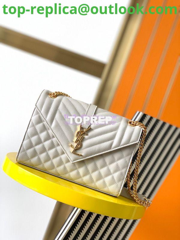 Replica YSL Saint Laurent Medium Envelope Bag In Mix Matelassé Grain De Poudre Embossed Leather 487206 Blanc 2 Replica YSL Saint Laurent Medium Envelope Bag In Mix Matelassé Grain De Poudre Embossed Leather 487206 Blanc 2