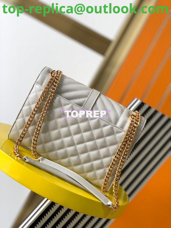 Replica YSL Saint Laurent Medium Envelope Bag In Mix Matelassé Grain De Poudre Embossed Leather 487206 Blanc 9 Replica YSL Saint Laurent Medium Envelope Bag In Mix Matelassé Grain De Poudre Embossed Leather 487206 Blanc 9