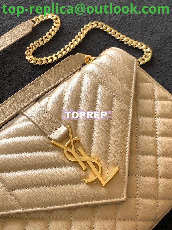 Replica YSL Saint Laurent Medium Envelope Bag In Mix Matelassé Grain De Poudre Embossed Leather 487206 Beige 4 Replica YSL Saint Laurent Medium Envelope Bag In Mix Matelassé Grain De Poudre Embossed Leather 487206 Beige 4