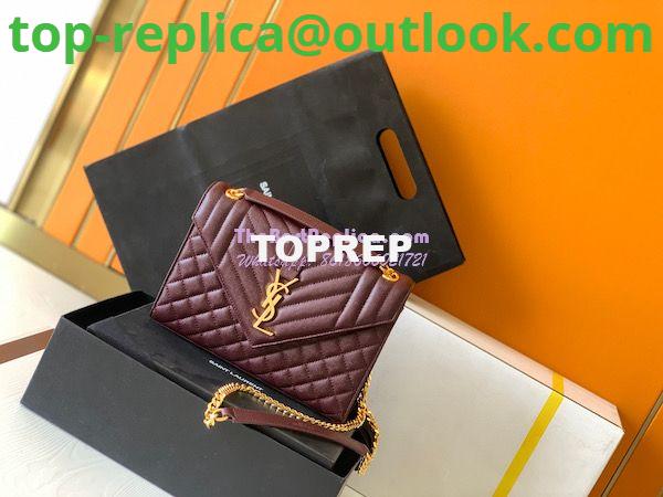 Replica YSL Saint Laurent Medium Envelope Bag In Mix Matelassé Grain De Poudre Embossed Leather 487206 Wine Red Replica YSL Saint Laurent Medium Envelope Bag In Mix Matelassé Grain De Poudre Embossed Leather 487206 Wine Red