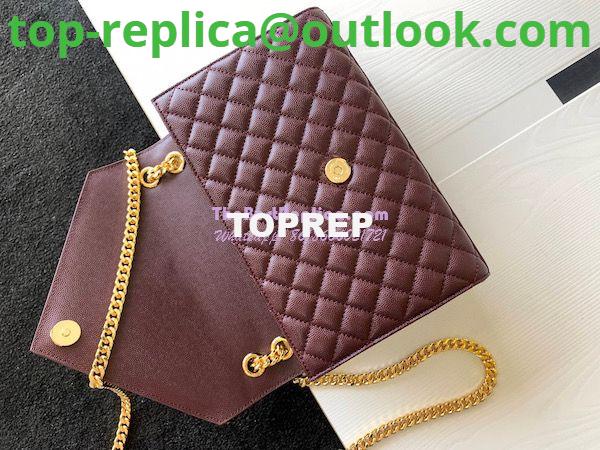 Replica YSL Saint Laurent Medium Envelope Bag In Mix Matelassé Grain De Poudre Embossed Leather 487206 Wine Red 6 Replica YSL Saint Laurent Medium Envelope Bag In Mix Matelassé Grain De Poudre Embossed Leather 487206 Wine Red 6