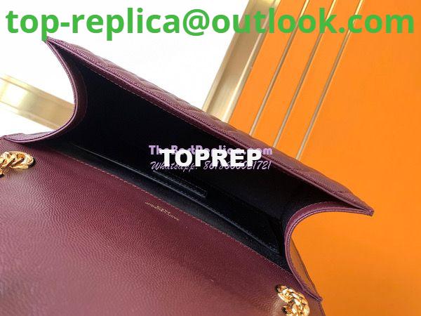 Replica YSL Saint Laurent Medium Envelope Bag In Mix Matelassé Grain De Poudre Embossed Leather 487206 Wine Red 7 Replica YSL Saint Laurent Medium Envelope Bag In Mix Matelassé Grain De Poudre Embossed Leather 487206 Wine Red 7