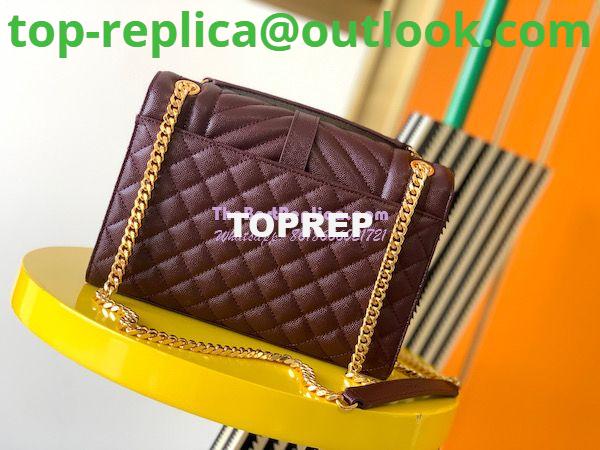 Replica YSL Saint Laurent Medium Envelope Bag In Mix Matelassé Grain De Poudre Embossed Leather 487206 Wine Red 9 Replica YSL Saint Laurent Medium Envelope Bag In Mix Matelassé Grain De Poudre Embossed Leather 487206 Wine Red 9