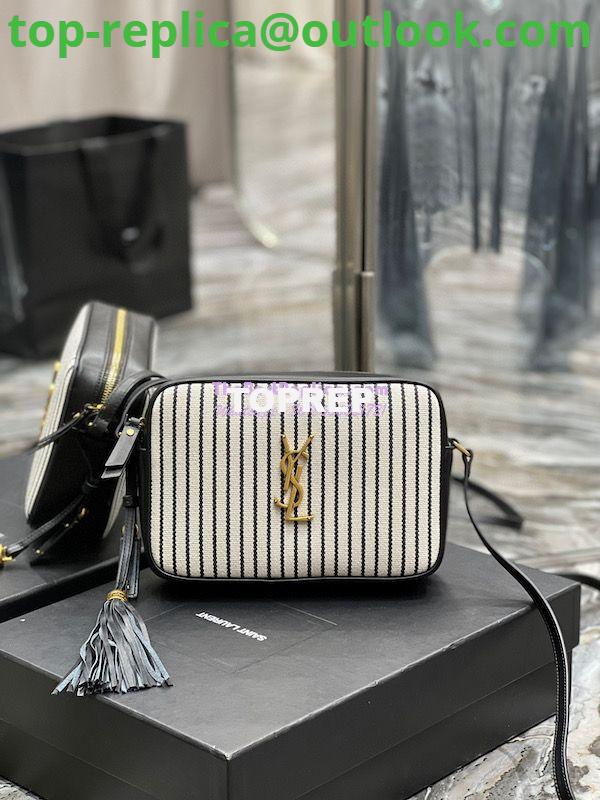 Replica YSL Saint Laurent Lou Camera Bag In Canvas And Smooth Leather 612542 Cream Et Noir Replica YSL Saint Laurent Lou Camera Bag In Canvas And Smooth Leather 612542 Cream Et Noir