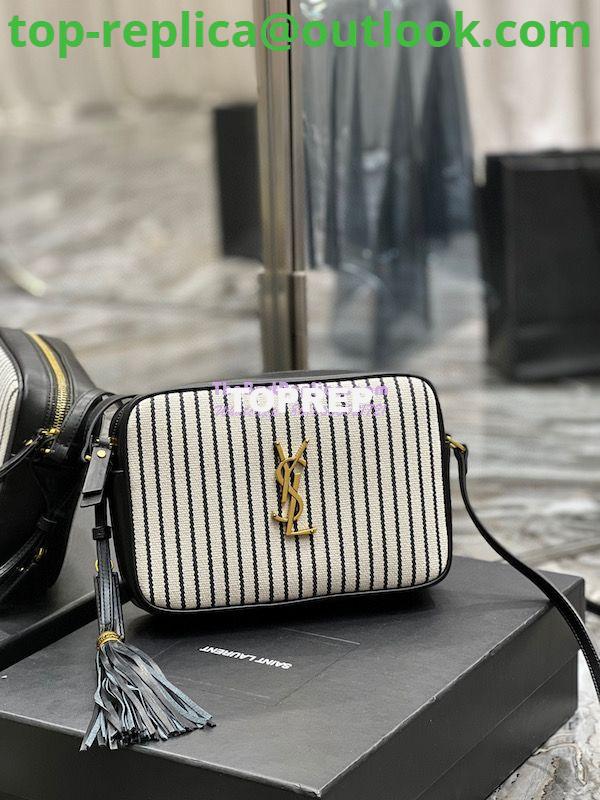 Replica YSL Saint Laurent Lou Camera Bag In Canvas And Smooth Leather 612542 Cream Et Noir 2 Replica YSL Saint Laurent Lou Camera Bag In Canvas And Smooth Leather 612542 Cream Et Noir 2