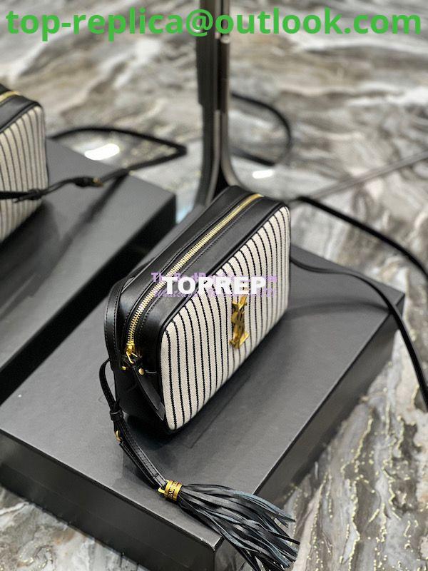 Replica YSL Saint Laurent Lou Camera Bag In Canvas And Smooth Leather 612542 Cream Et Noir 3 Replica YSL Saint Laurent Lou Camera Bag In Canvas And Smooth Leather 612542 Cream Et Noir 3