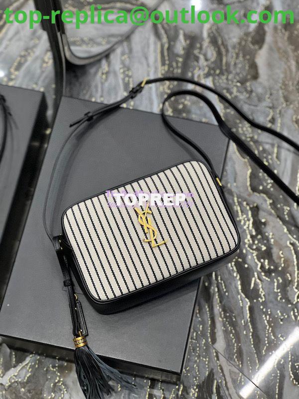 Replica YSL Saint Laurent Lou Camera Bag In Canvas And Smooth Leather 612542 Cream Et Noir 4 Replica YSL Saint Laurent Lou Camera Bag In Canvas And Smooth Leather 612542 Cream Et Noir 4
