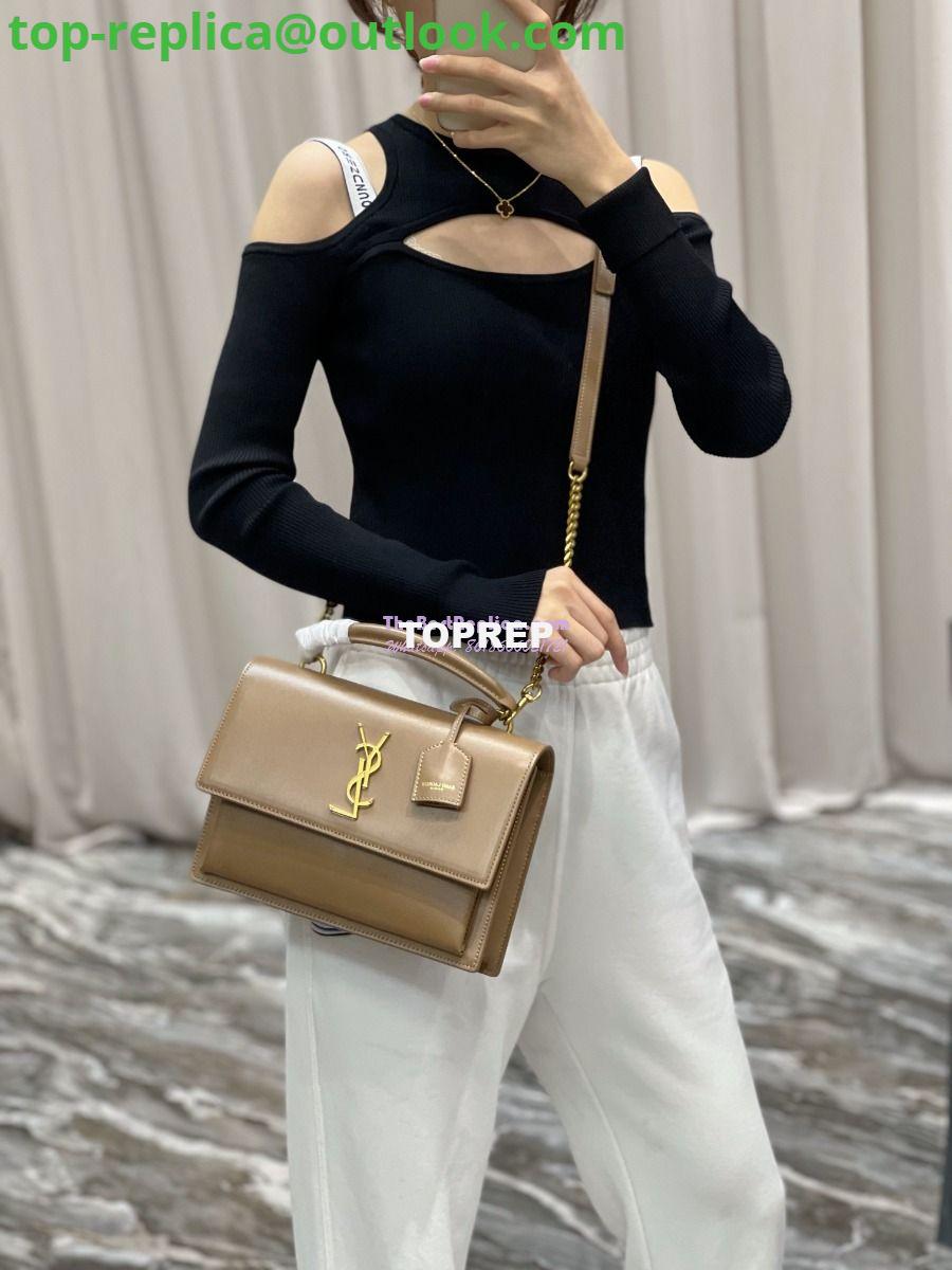Replica YSL Saint Laurent Medium Sunset Satchel In Smooth Leather 634723 Dark Toffee 6 Replica YSL Saint Laurent Medium Sunset Satchel In Smooth Leather 634723 Dark Toffee 6