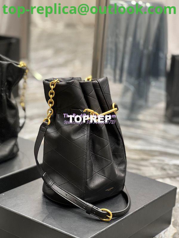 Replica YSL Saint Laurent Le Maillon Hook Bucket Bag In Supple Leather 686310 Black 3 Replica YSL Saint Laurent Le Maillon Hook Bucket Bag In Supple Leather 686310 Black 3