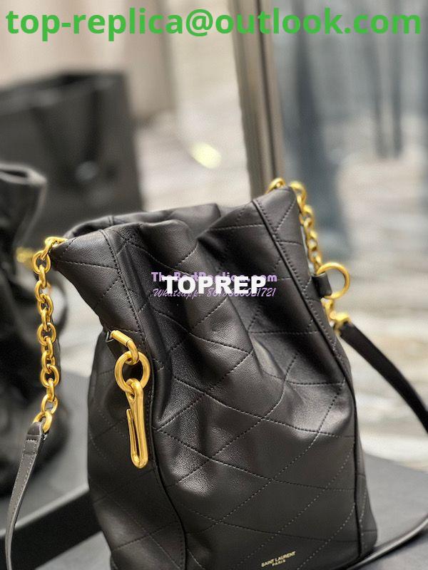 Replica YSL Saint Laurent Le Maillon Hook Bucket Bag In Supple Leather 686310 Black 4 Replica YSL Saint Laurent Le Maillon Hook Bucket Bag In Supple Leather 686310 Black 4