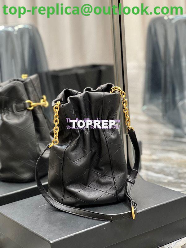Replica YSL Saint Laurent Le Maillon Hook Bucket Bag In Supple Leather 686310 Black 6 Replica YSL Saint Laurent Le Maillon Hook Bucket Bag In Supple Leather 686310 Black 6