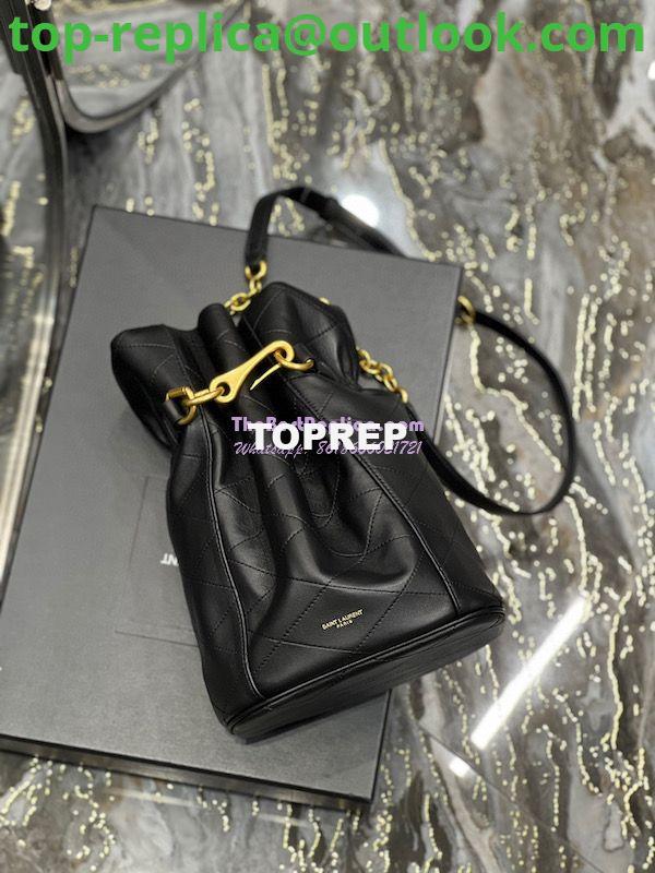 Replica YSL Saint Laurent Le Maillon Hook Bucket Bag In Supple Leather 686310 Black 7 Replica YSL Saint Laurent Le Maillon Hook Bucket Bag In Supple Leather 686310 Black 7