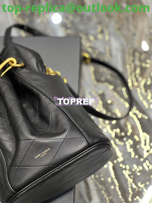 Replica YSL Saint Laurent Le Maillon Hook Bucket Bag In Supple Leather 686310 Black 10 Replica YSL Saint Laurent Le Maillon Hook Bucket Bag In Supple Leather 686310 Black 10