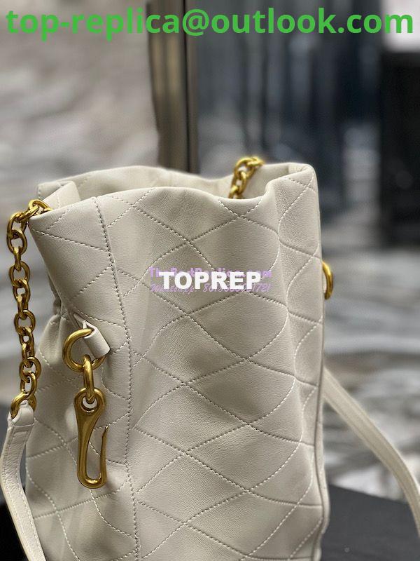 Replica YSL Saint Laurent Le Maillon Hook Bucket Bag In Supple Leather 686310 Blanc 6 Replica YSL Saint Laurent Le Maillon Hook Bucket Bag In Supple Leather 686310 Blanc 6