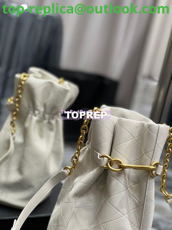 Replica YSL Saint Laurent Le Maillon Hook Bucket Bag In Supple Leather 686310 Blanc 8 Replica YSL Saint Laurent Le Maillon Hook Bucket Bag In Supple Leather 686310 Blanc 8