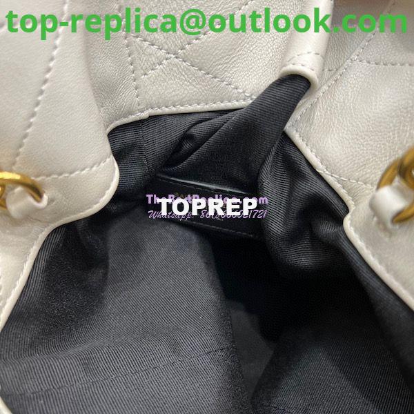 Replica YSL Saint Laurent Le Maillon Hook Bucket Bag In Supple Leather 686310 Blanc 9 Replica YSL Saint Laurent Le Maillon Hook Bucket Bag In Supple Leather 686310 Blanc 9