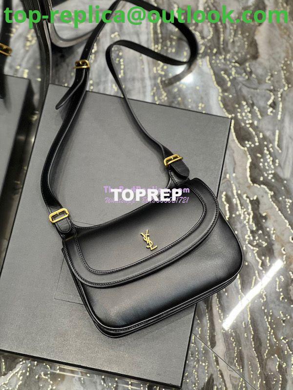 Replica YSL Saint Laurent Charlie Medium Shoulder Bag In Smooth Leather 6867422 Black 5 Replica YSL Saint Laurent Charlie Medium Shoulder Bag In Smooth Leather 6867422 Black 5