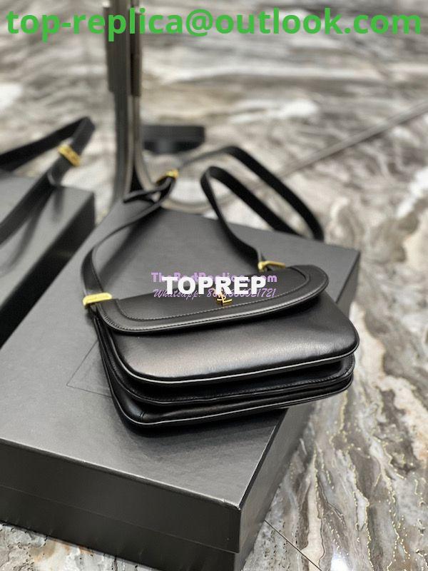 Replica YSL Saint Laurent Charlie Medium Shoulder Bag In Smooth Leather 6867422 Black 10 Replica YSL Saint Laurent Charlie Medium Shoulder Bag In Smooth Leather 6867422 Black 10