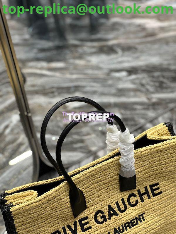 Replica YSL Saint Laurent Rive Gauche Tote Bag In Raffia And Leather 685742 6 Replica YSL Saint Laurent Rive Gauche Tote Bag In Raffia And Leather 685742 6
