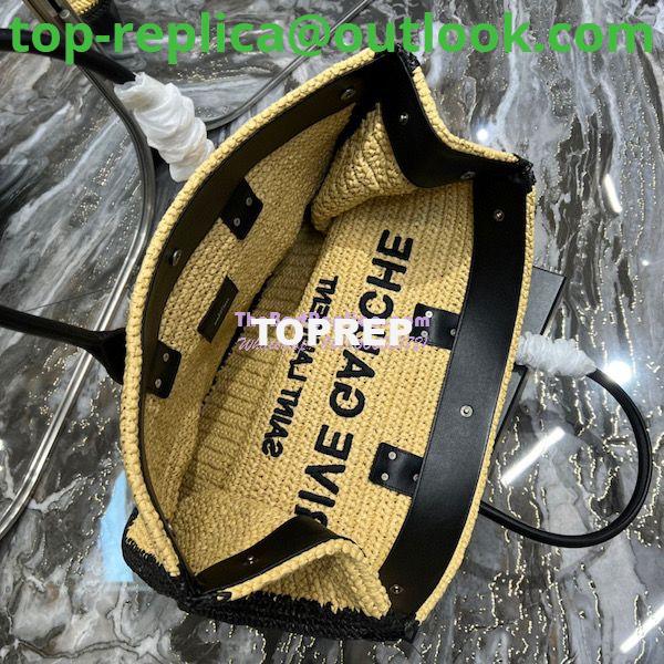 Replica YSL Saint Laurent Rive Gauche Tote Bag In Raffia And Leather 685742 7 Replica YSL Saint Laurent Rive Gauche Tote Bag In Raffia And Leather 685742 7