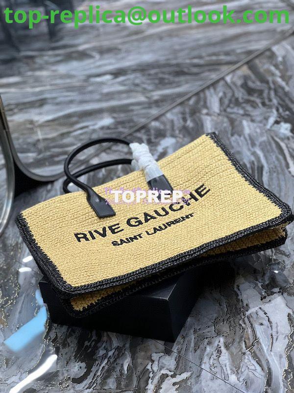 Replica YSL Saint Laurent Rive Gauche Tote Bag In Raffia And Leather 685742 9 Replica YSL Saint Laurent Rive Gauche Tote Bag In Raffia And Leather 685742 9