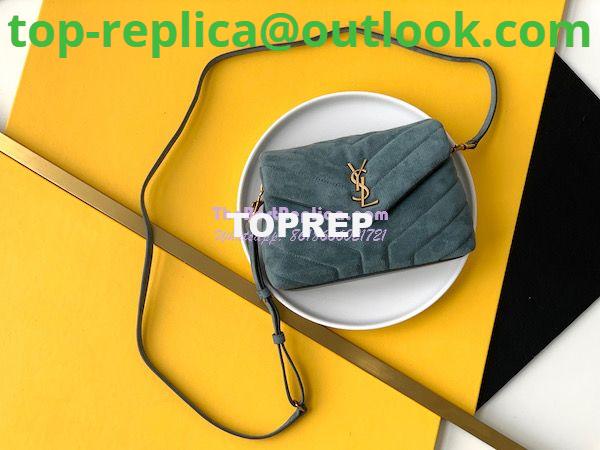 Replica YSL Saint Laurent Loulou Toy Bag In Suede And Quilted Leather 678401 Algae 2 Replica YSL Saint Laurent Loulou Toy Bag In Suede And Quilted Leather 678401 Algae 2