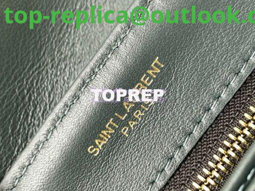 Replica YSL Saint Laurent Loulou Toy Bag In Suede And Quilted Leather 678401 Algae 8