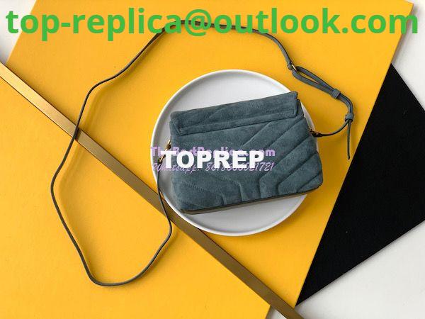 Replica YSL Saint Laurent Loulou Toy Bag In Suede And Quilted Leather 678401 Algae 9 Replica YSL Saint Laurent Loulou Toy Bag In Suede And Quilted Leather 678401 Algae 9